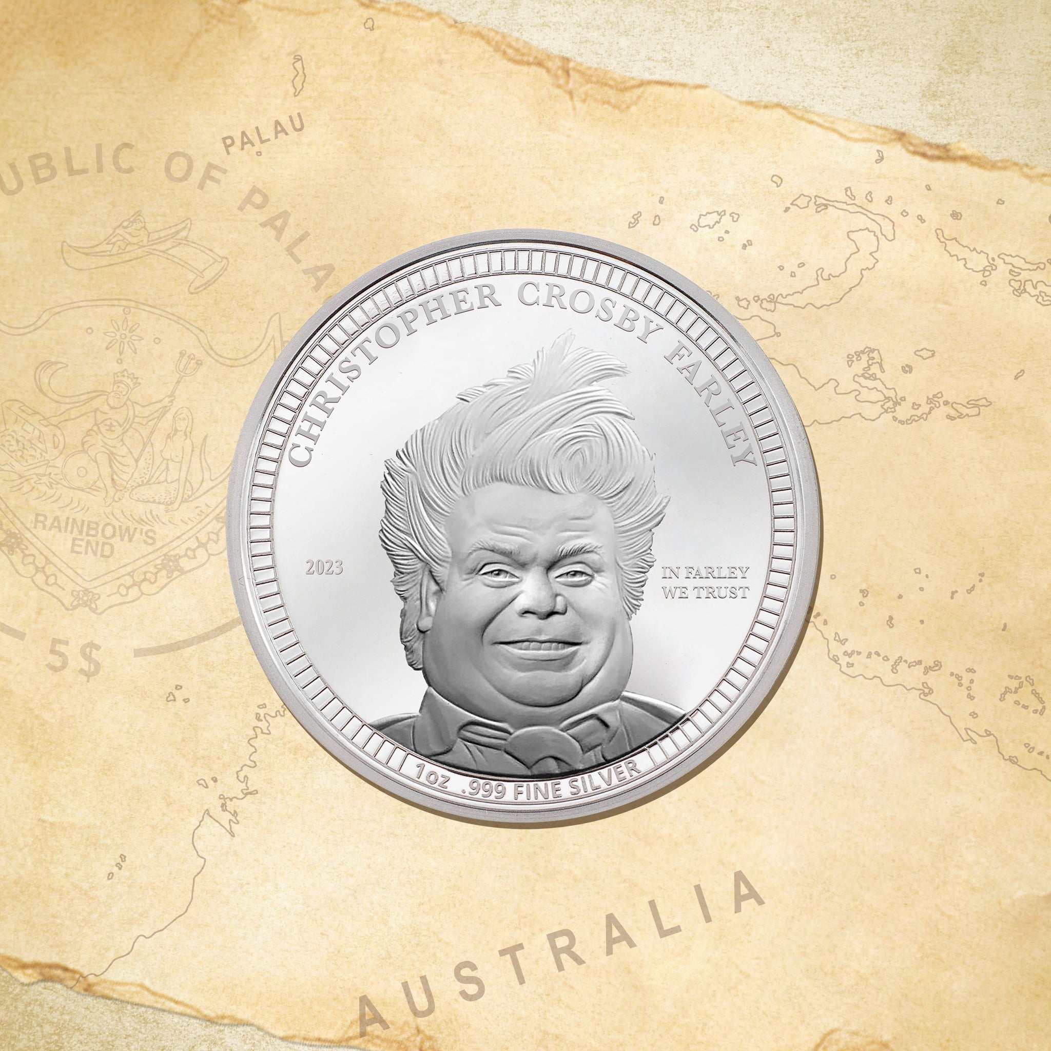 GRADED 2023 Chris Farley Legal Tender Silver Coin 1 oz – The Chivery