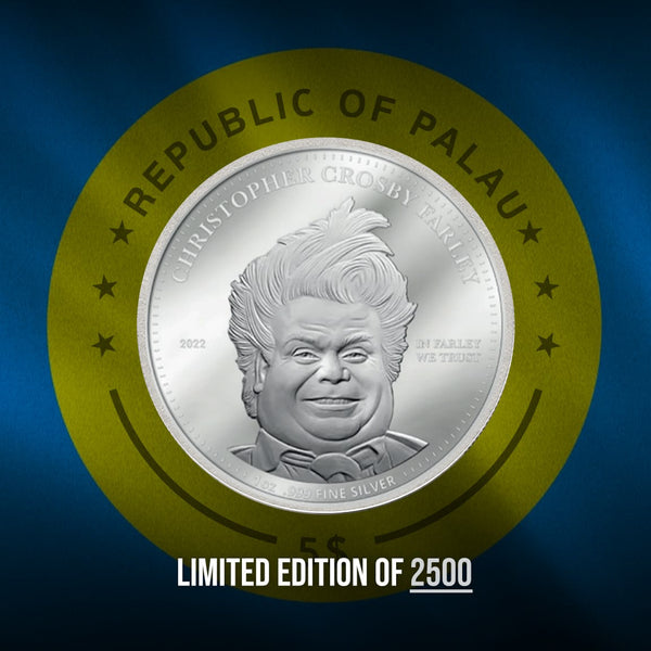 GRADED 2023 Chris Farley Legal Tender Silver Coin 1 oz – The Chivery