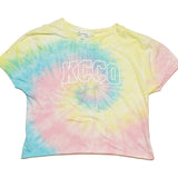 KCCO Collegiate Cropped Dreamsicle Tie Dye Tee