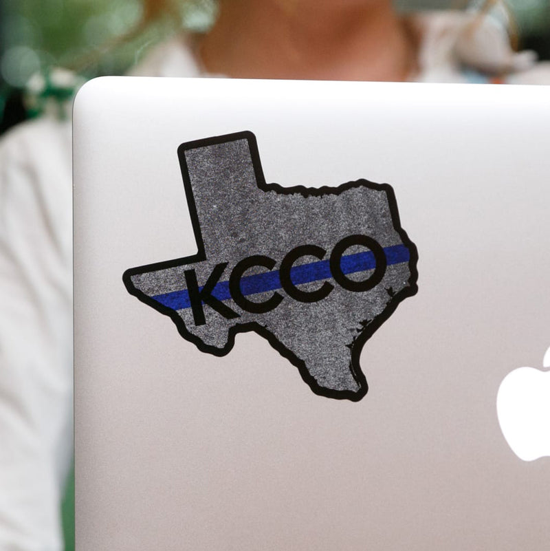 Texas KCCO Thin Blue Line Sticker