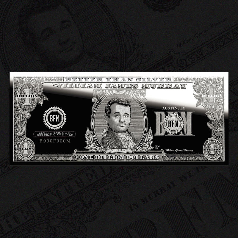 .999 Fine Silver Billion Dollar Bill